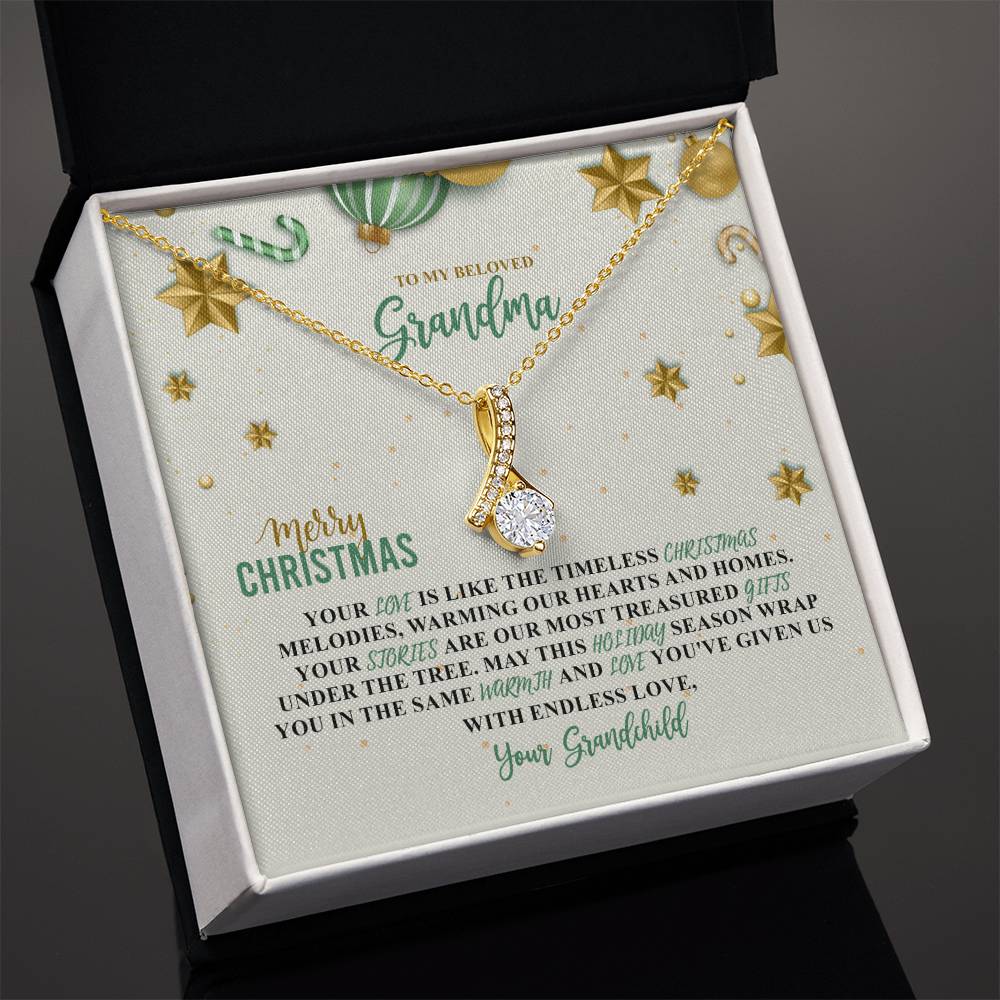 94387c Alluring Beauty Necklace, Gift to my Grandma with Beautiful Message Card