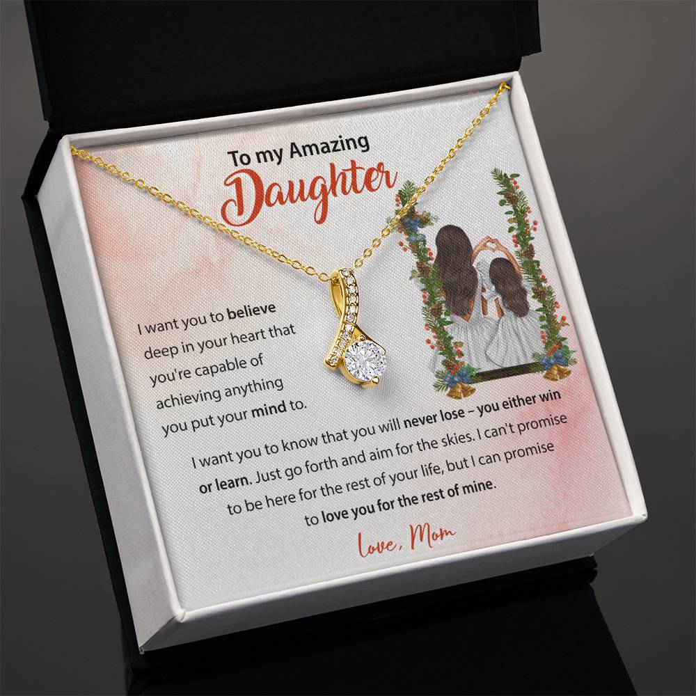 94683c Alluring Beauty Necklace, Gift to My Daughter with Beautiful Message Card