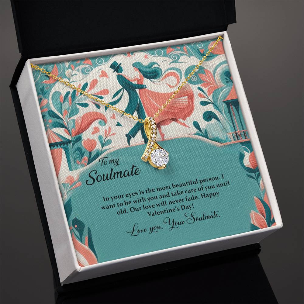 Valentine-st18b Alluring Beauty Necklace, Gift to my Soulmate with Message Card