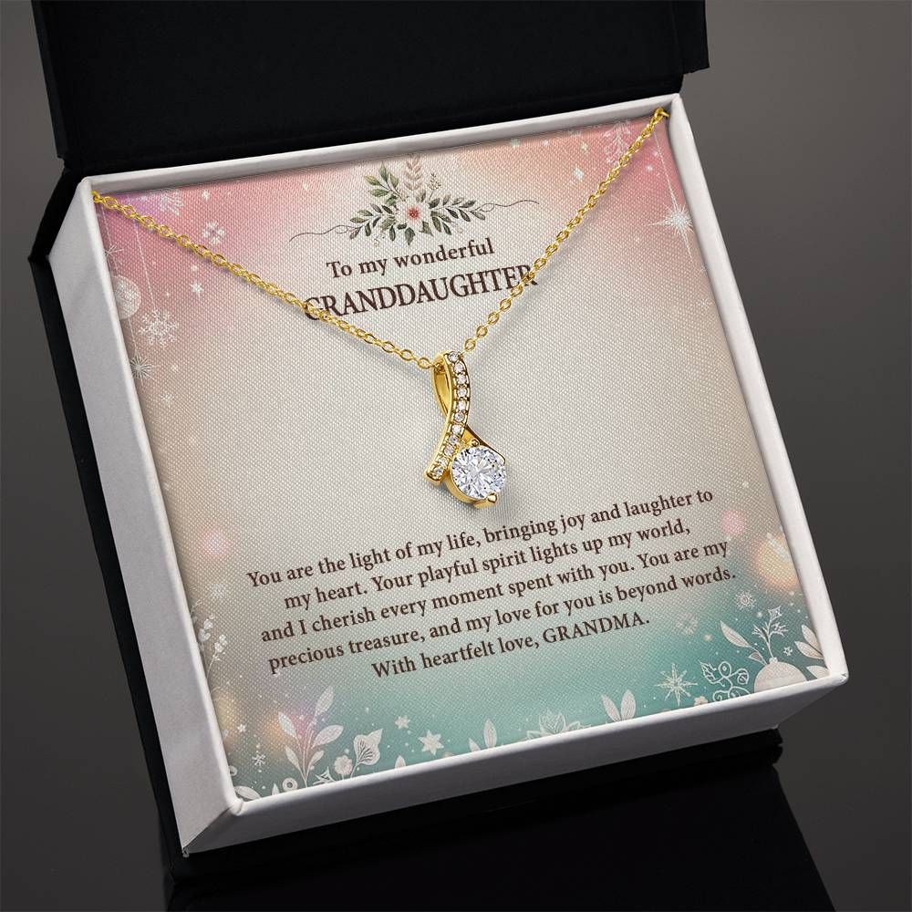 4057a Alluring Beauty Necklace, Gift to my Granddaughter with Beautiful Message Card