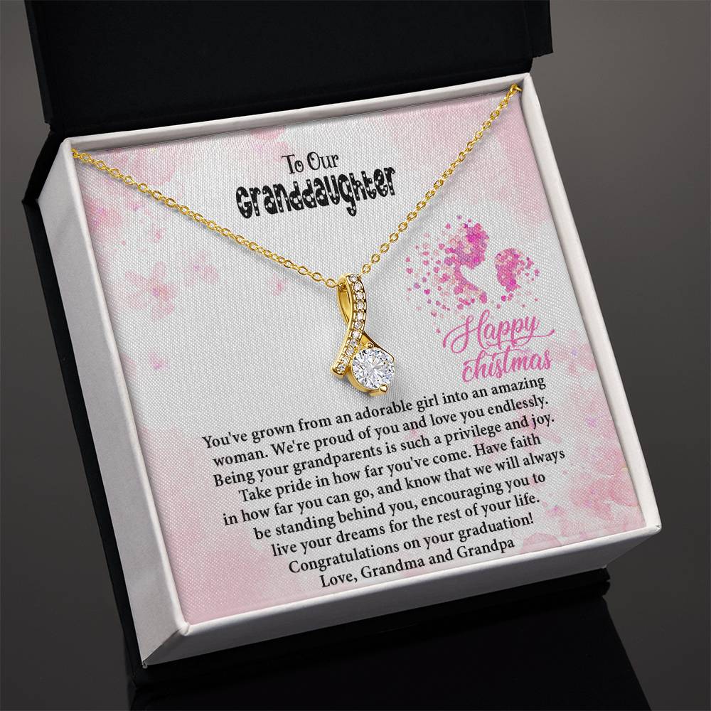 4020 d Alluring Beauty Necklace, Gift to my Granddaughter with Beautiful Message Card