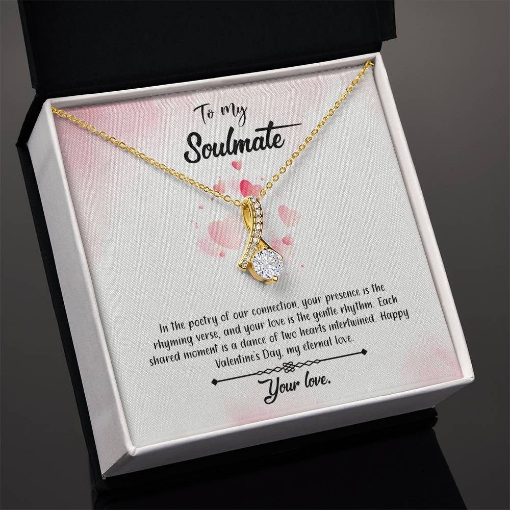 valentine-12b Alluring Beauty Necklace, Gift to my Soulmate with Message Card