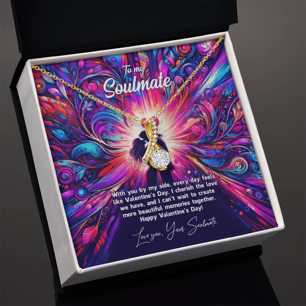 Valentine-st20b Alluring Beauty Necklace, Gift to my Soulmate with Message Card