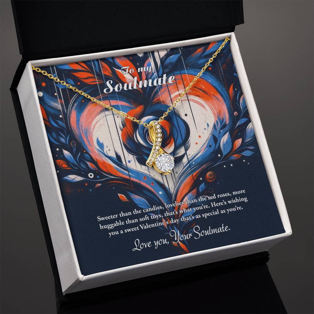 Valentine-st24b Alluring Beauty Necklace, Gift to my Soulmate with Message Card