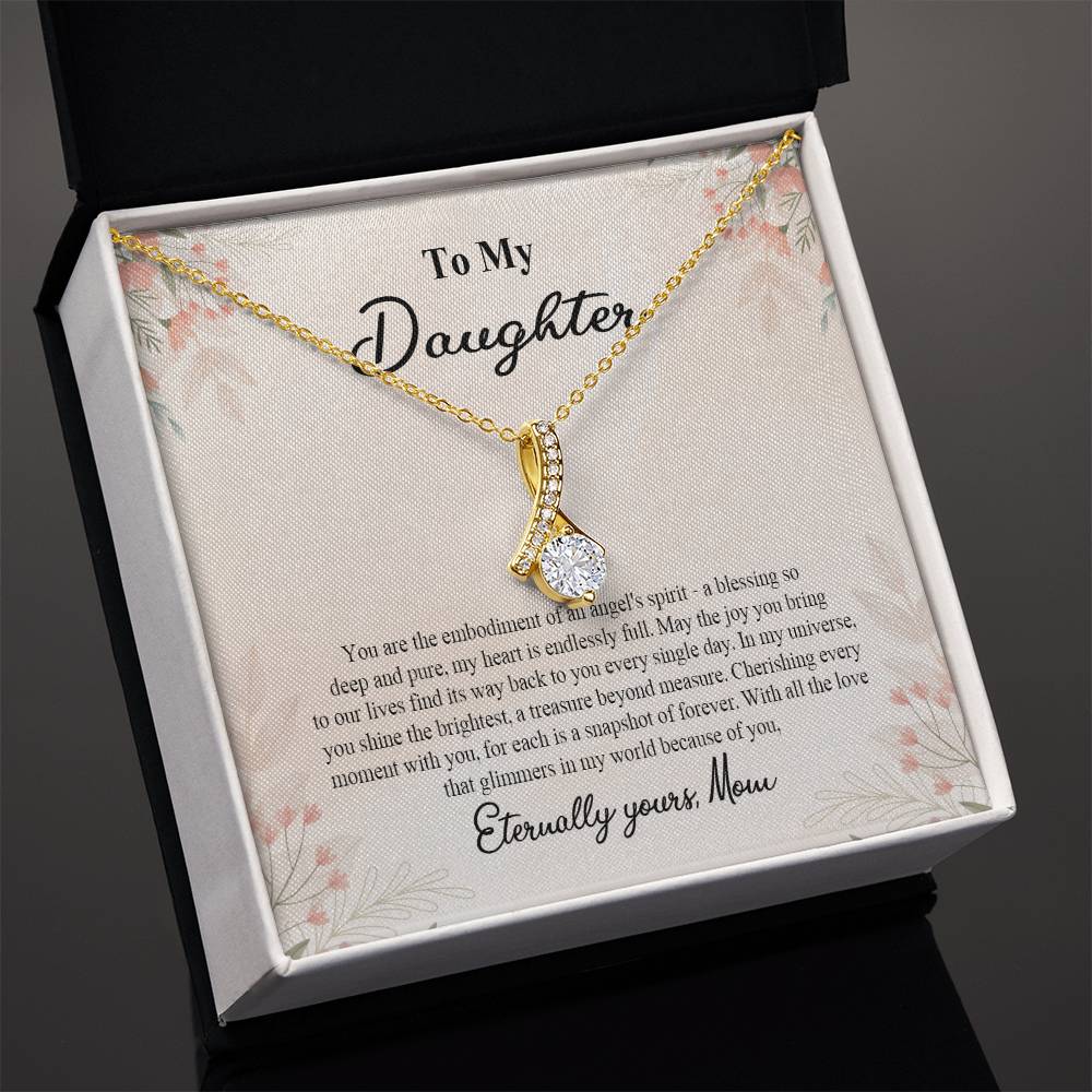 4025b Alluring Beauty Necklace, Gift to My Daughter with Beautiful Message Card