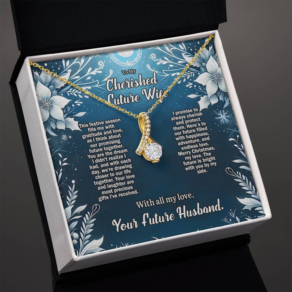 4046b Alluring Beauty Necklace, Gift to my Future Wife with Beautiful Message Card