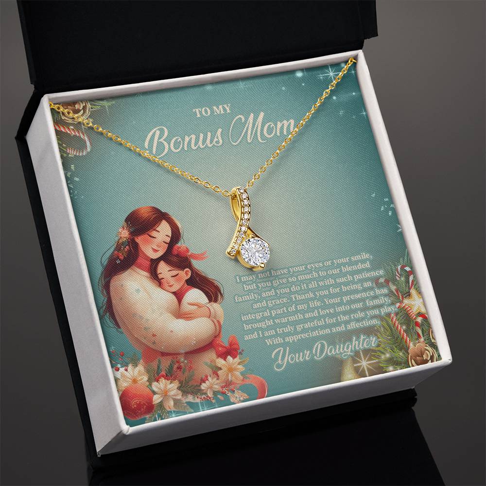 4024c Alluring Beauty Necklace, Gift to my Stepmom with Beautiful Message Card