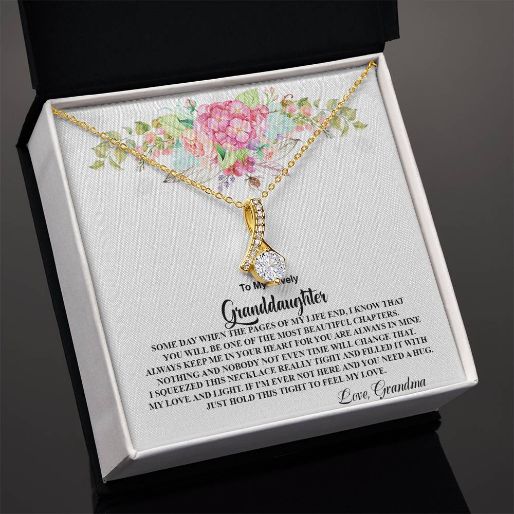 4026 b Alluring Beauty Necklace, Gift to my Granddaughter with Beautiful Message Card