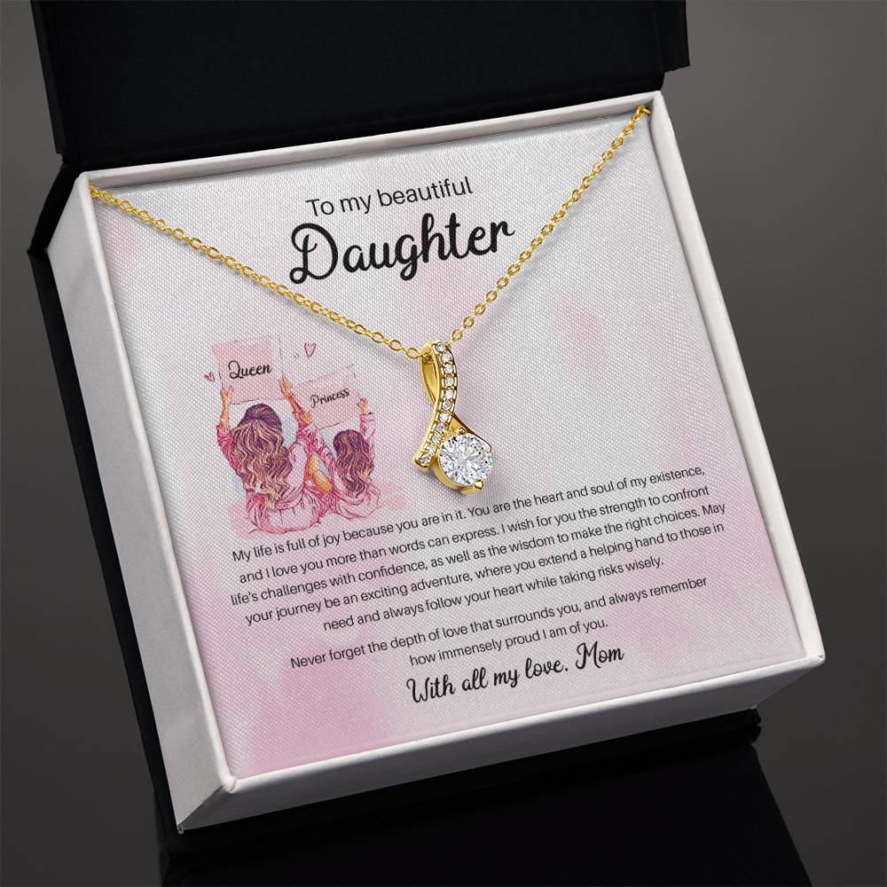 94941 a Alluring Beauty Necklace, Gift to My Daughter with Beautiful Message Card