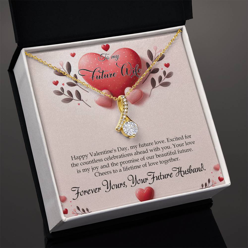 Valentine-st13d Alluring Beauty Necklace, Gift to my Future Wife with Beautiful Message Card