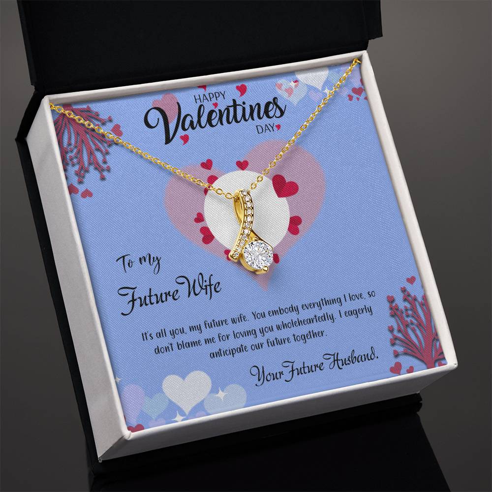 valentine-30d Alluring Beauty Necklace, Gift to my Future Wife with Beautiful Message Card