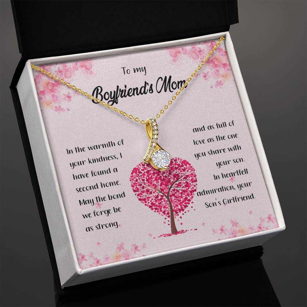 4042c Alluring Beauty Necklace, Gift to my Boyfriend's Mom with Beautiful Message Card