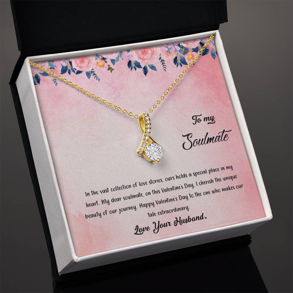 valentine-38b Alluring Beauty Necklace, Gift to my Soulmate with Message Card