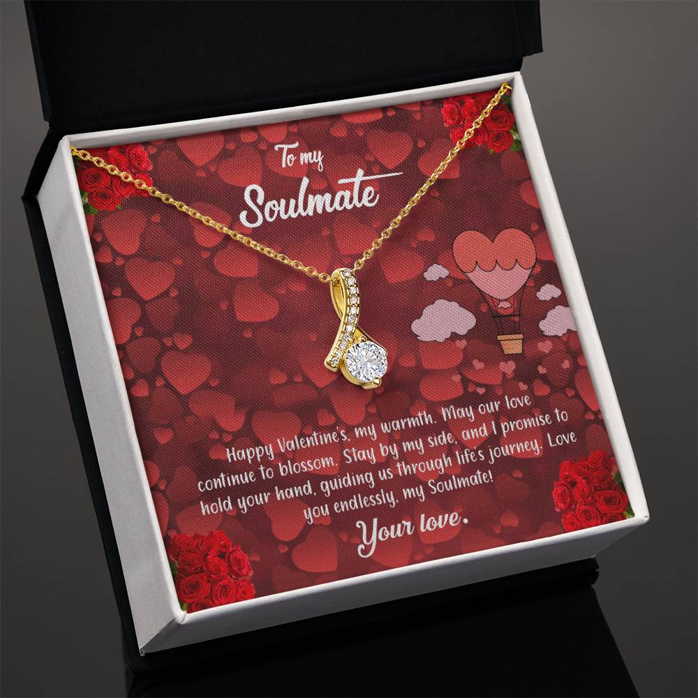 valentine-27b Alluring Beauty Necklace, Gift to my Soulmate with Message Card