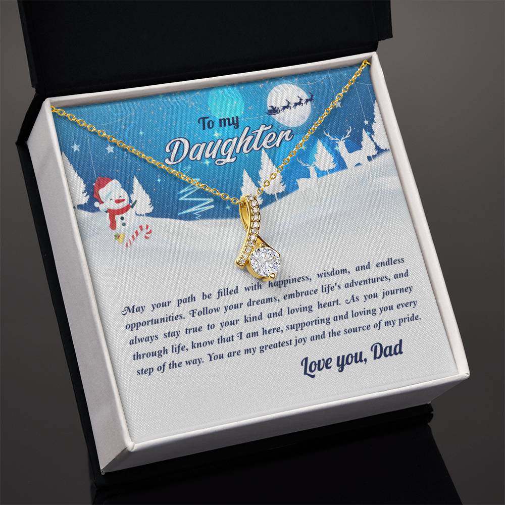 4008a Alluring Beauty Necklace, Gift to My Daughter with Beautiful Message Card