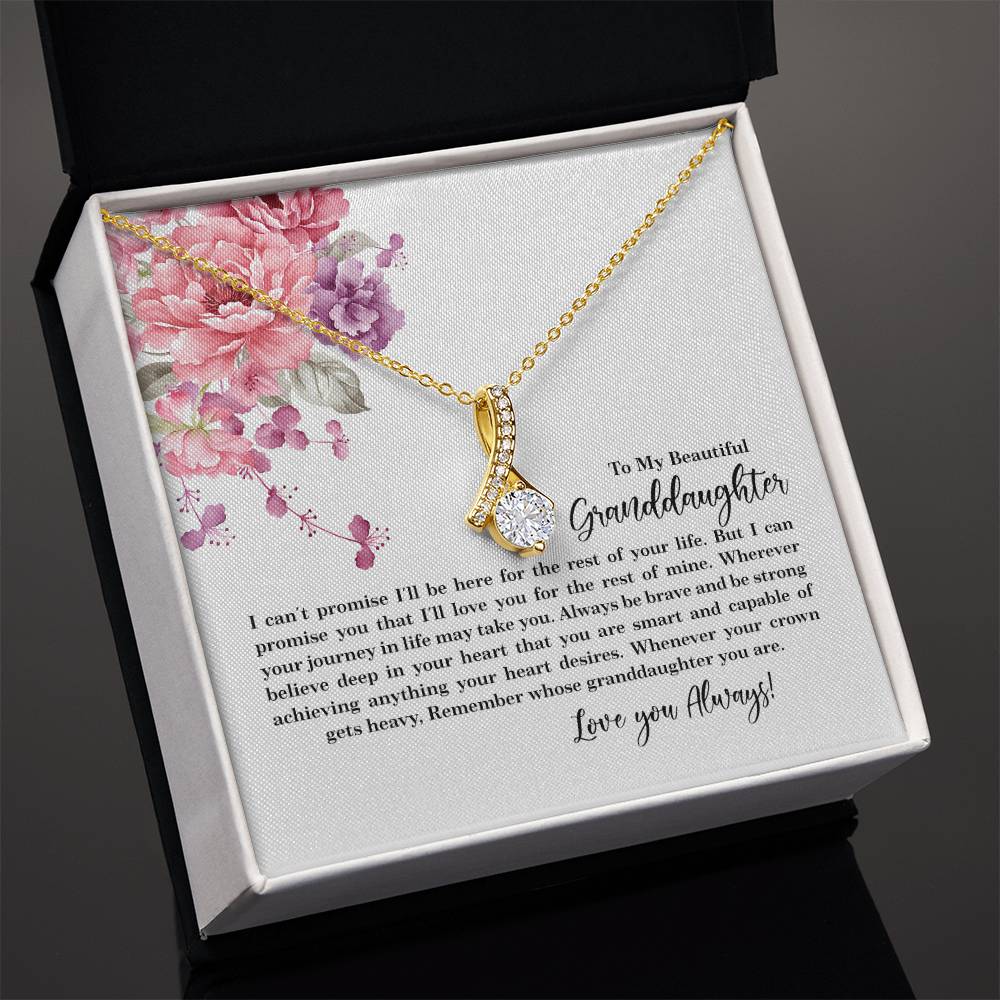 4027c Alluring Beauty Necklace, Gift to my Granddaughter with Beautiful Message Card