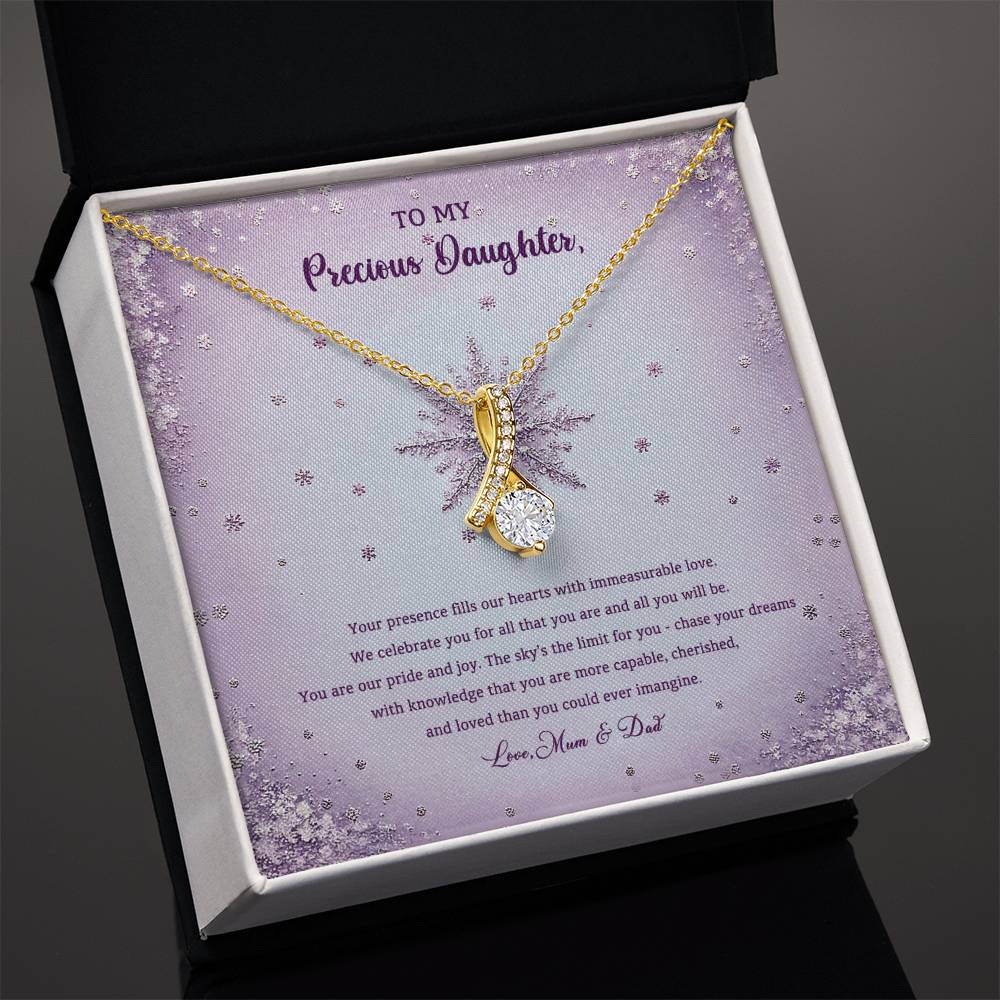 95314-c Alluring Beauty Necklace, Gift to My Daughter with Beautiful Message Card