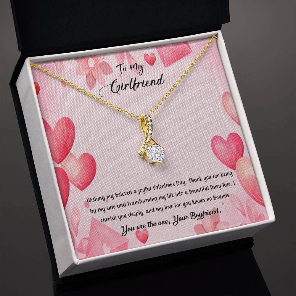 valentine-37c Alluring Beauty Necklace, Gift to my Girlfriend with Beautiful Message Card