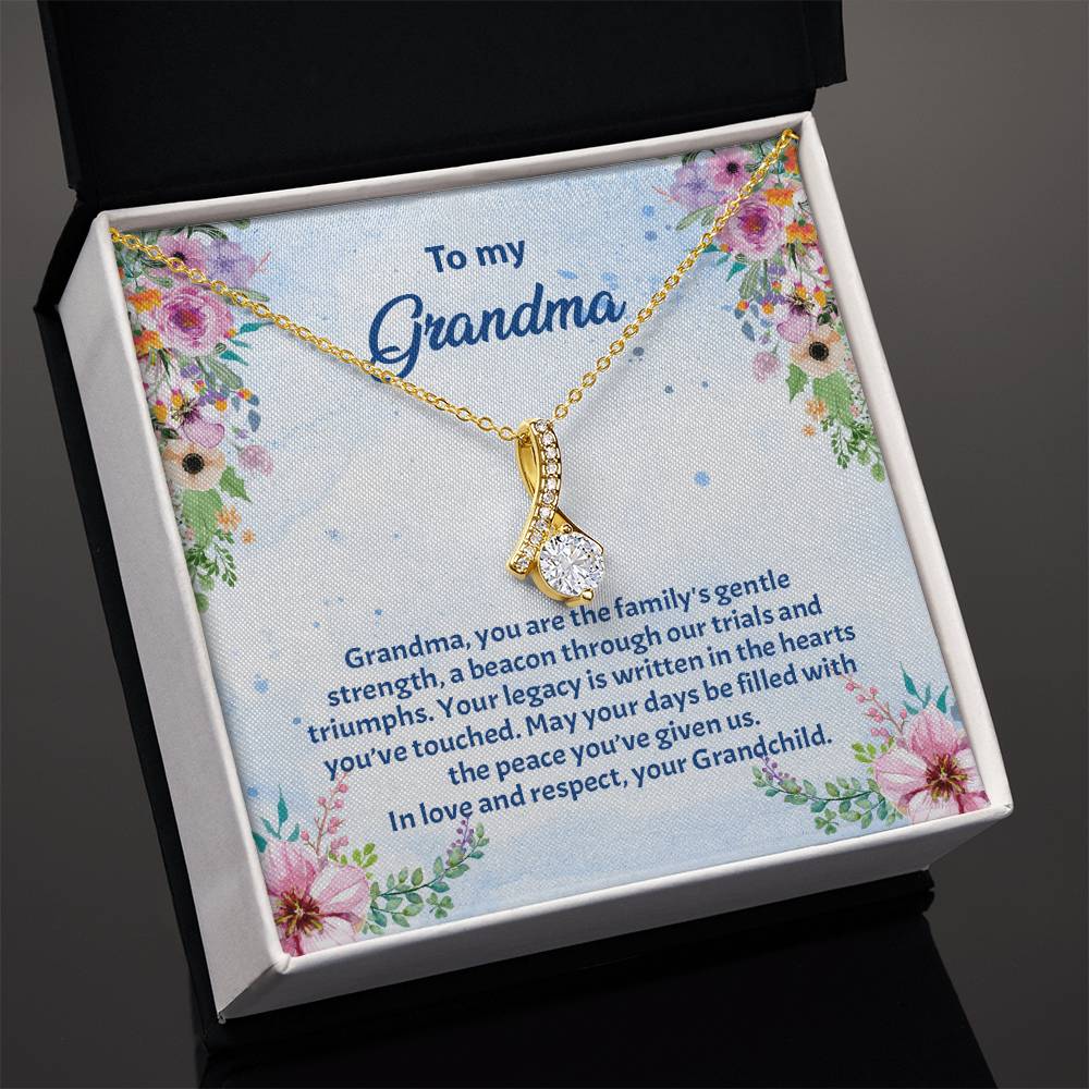 4038b Alluring Beauty Necklace, Gift to my Grandma with Beautiful Message Card