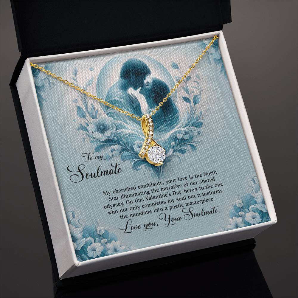 Valentine-st29b Alluring Beauty Necklace, Gift to my Soulmate with Message Card