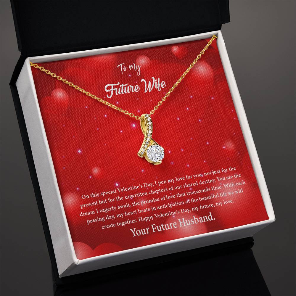 valentine-34d Alluring Beauty Necklace, Gift to my Future Wife with Beautiful Message Card