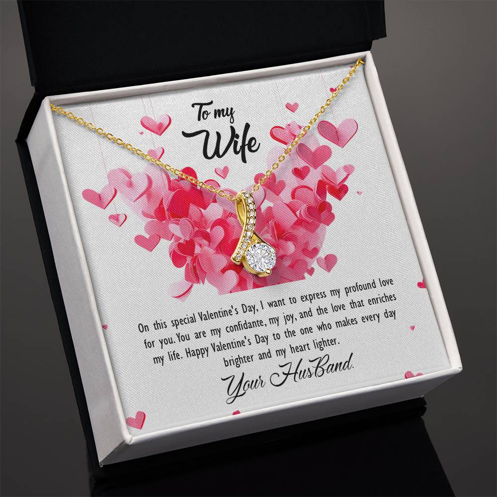 valentine-26a Alluring Beauty Necklace, Gift to my Wife with Beautiful Message Card