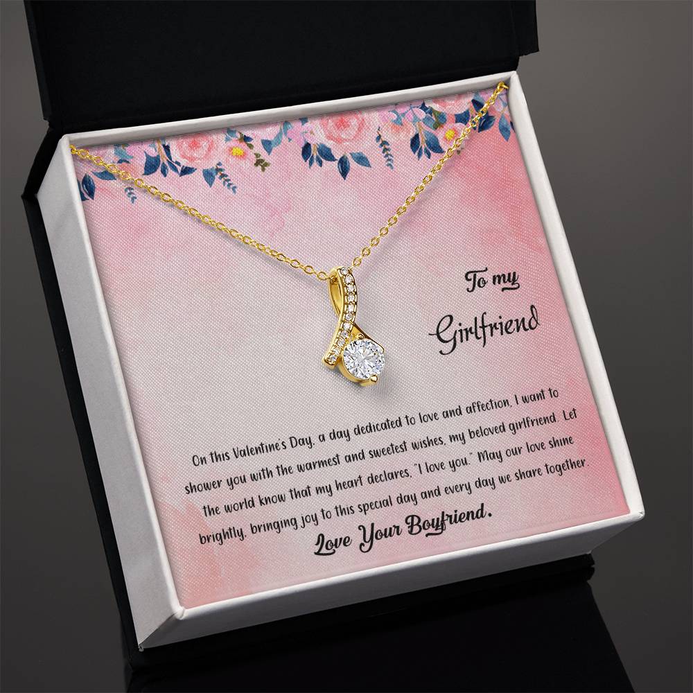 valentine-38c Alluring Beauty Necklace, Gift to my Girlfriend with Beautiful Message Card