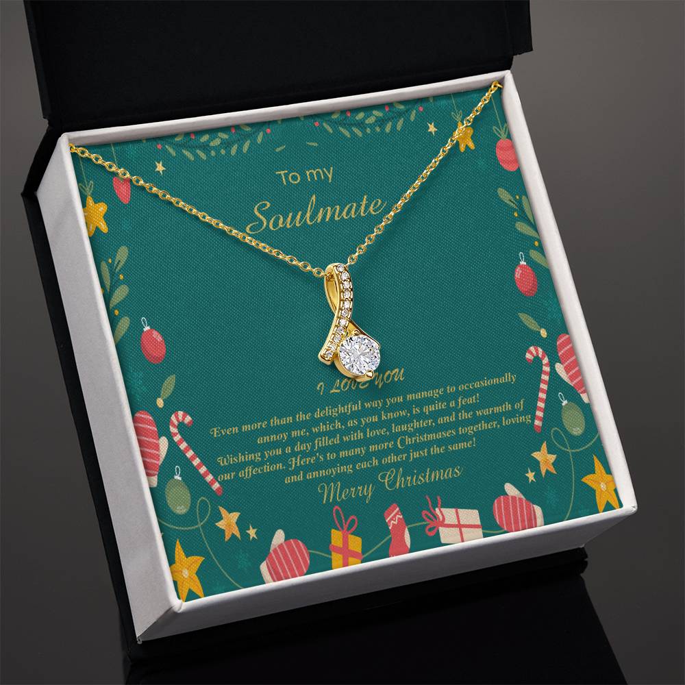 94098b Alluring Beauty Necklace, Gift to my Soulmate with Message Card