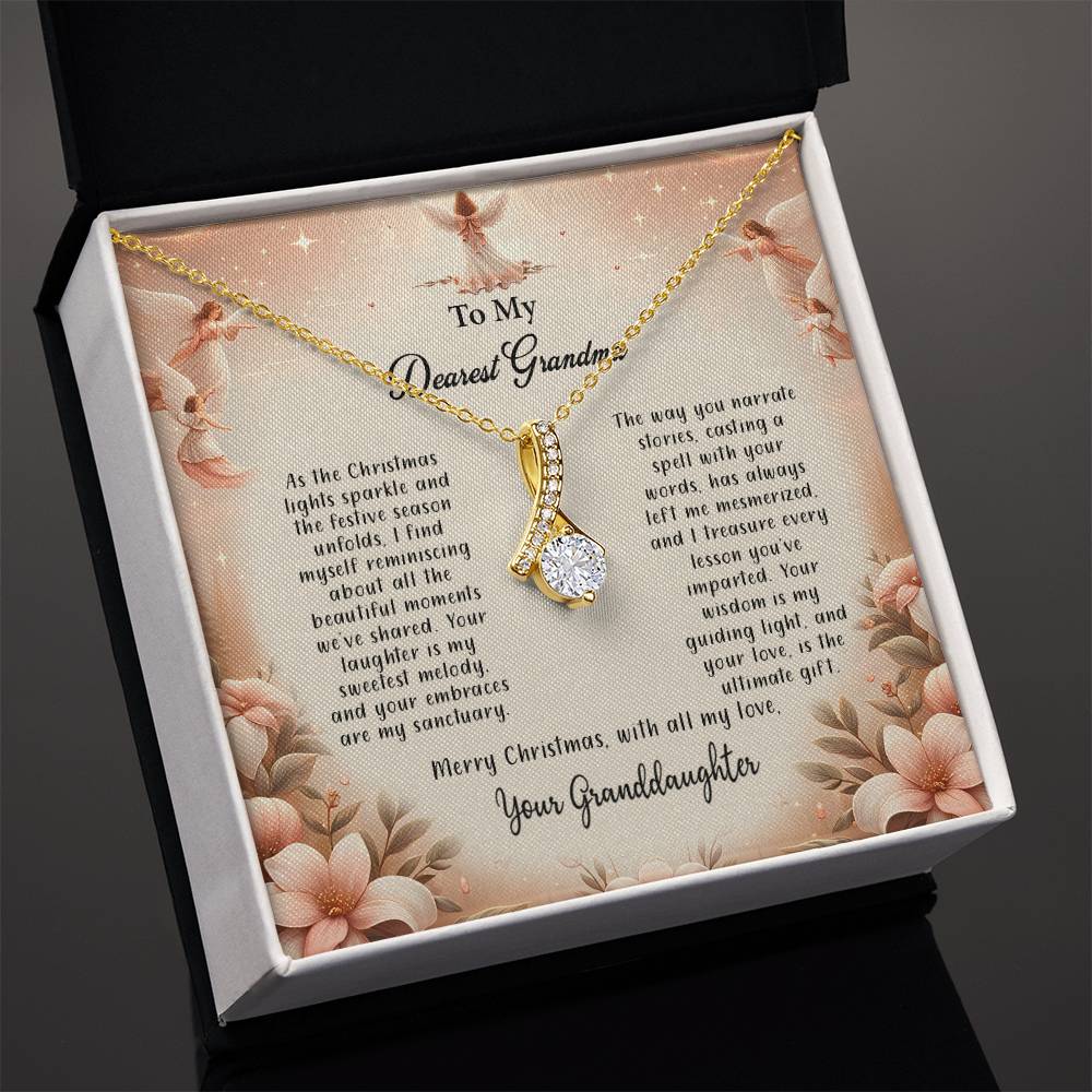 4052c Alluring Beauty Necklace, Gift to my Grandma with Beautiful Message Card