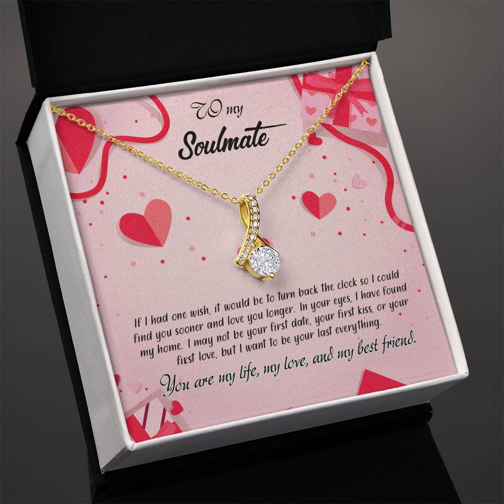 valentine-15b Alluring Beauty Necklace, Gift to my Soulmate with Message Card