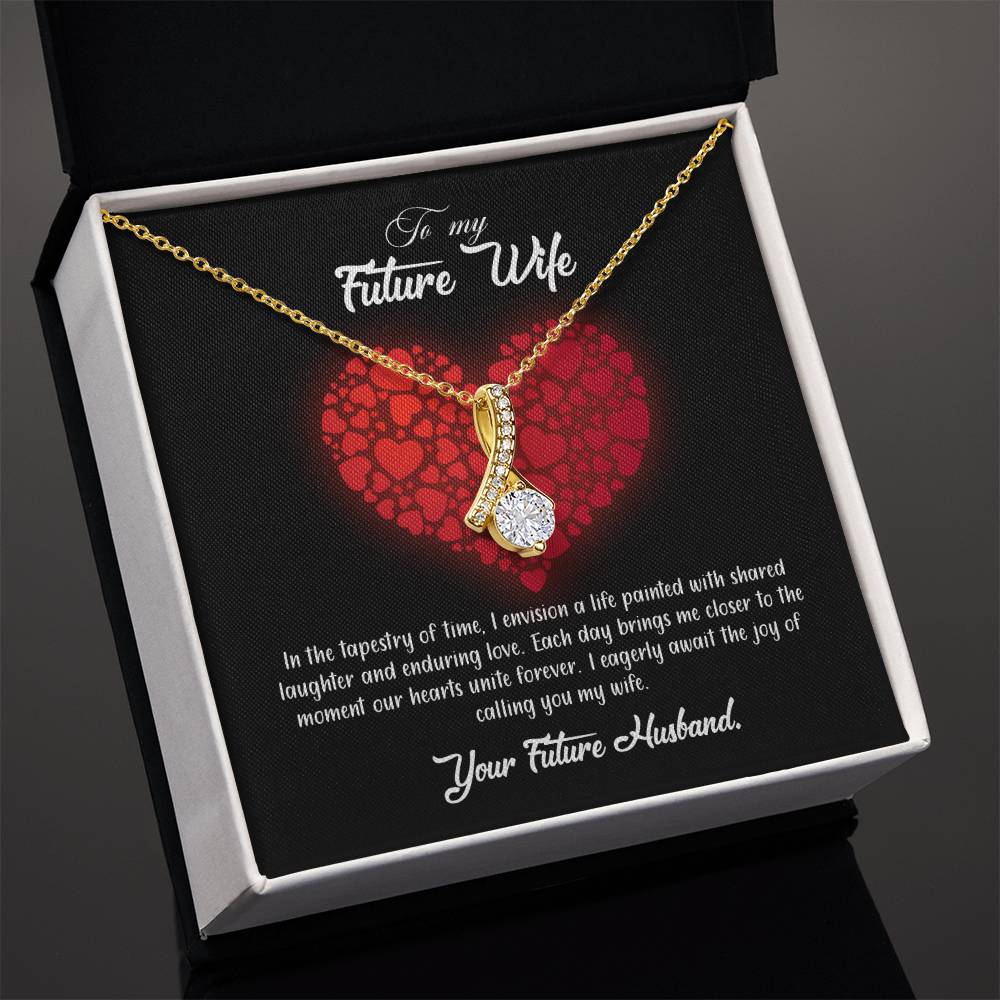 valentine-23d Alluring Beauty Necklace, Gift to my Future Wife with Beautiful Message Card