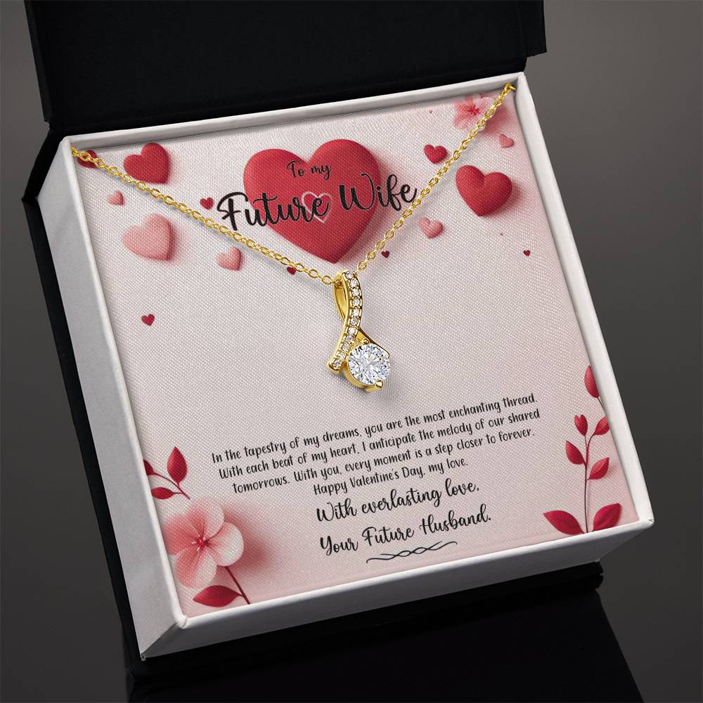 Valentine-st6d Alluring Beauty Necklace, Gift to my Future Wife with Beautiful Message Card