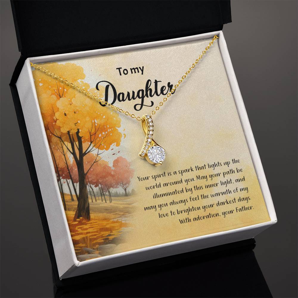 4041a Alluring Beauty Necklace, Gift to My Daughter with Beautiful Message Card