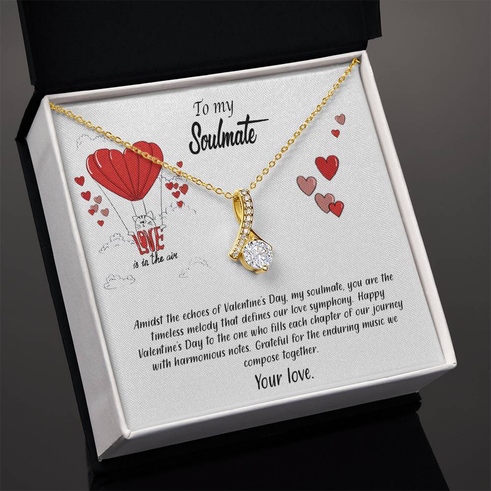 valentine-24b Alluring Beauty Necklace, Gift to my Soulmate with Message Card