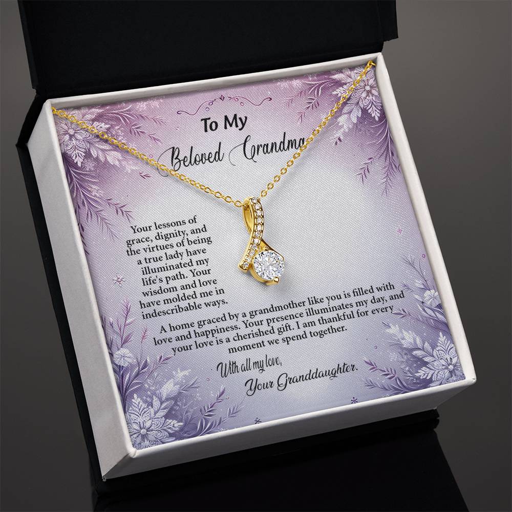 4054a Alluring Beauty Necklace, Gift to my Grandma with Beautiful Message Card