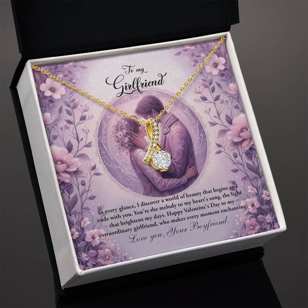 Valentine-st26c Alluring Beauty Necklace, Gift to my Girlfriend with Beautiful Message Card