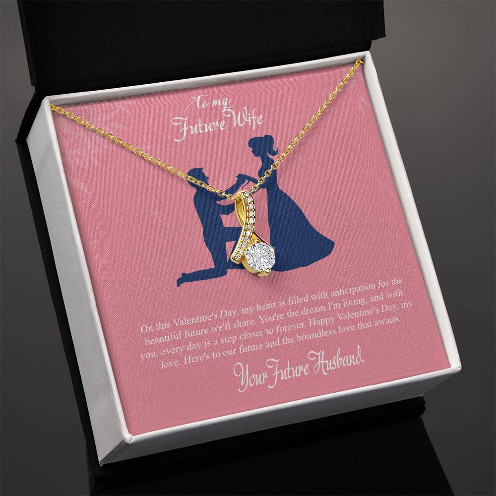 valentine-2d Alluring Beauty Necklace, Gift to my Future Wife with Beautiful Message Card