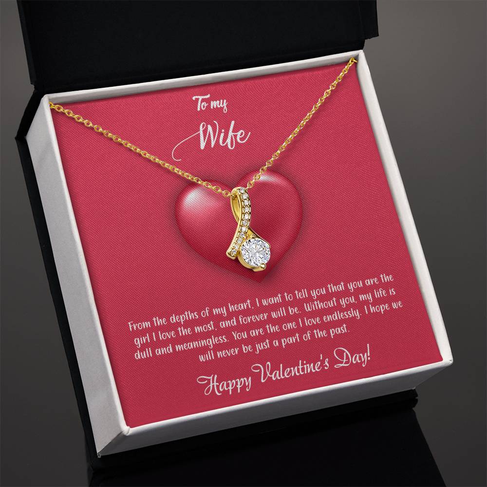 valentine-35a Alluring Beauty Necklace, Gift to my Wife with Beautiful Message Card