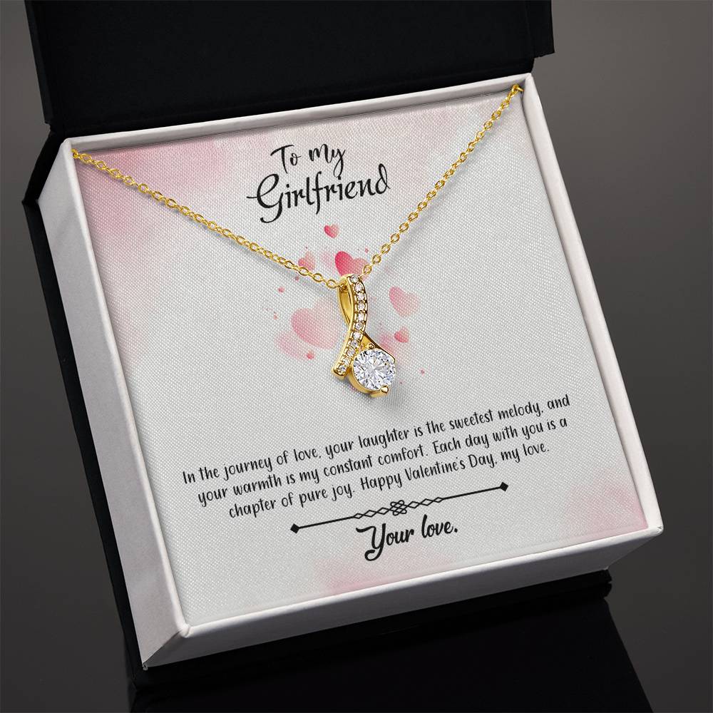 valentine-12c Alluring Beauty Necklace, Gift to my Girlfriend with Beautiful Message Card