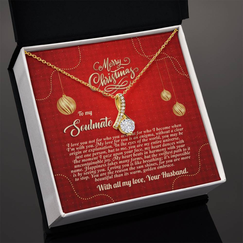 94096c Alluring Beauty Necklace, Gift to my Soulmate with Message Card