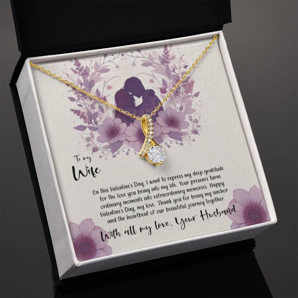 Valentine-st9a Alluring Beauty Necklace, Gift to my Wife with Beautiful Message Card