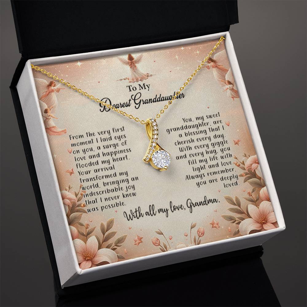 4052a Alluring Beauty Necklace, Gift to my Granddaughter with Beautiful Message Card