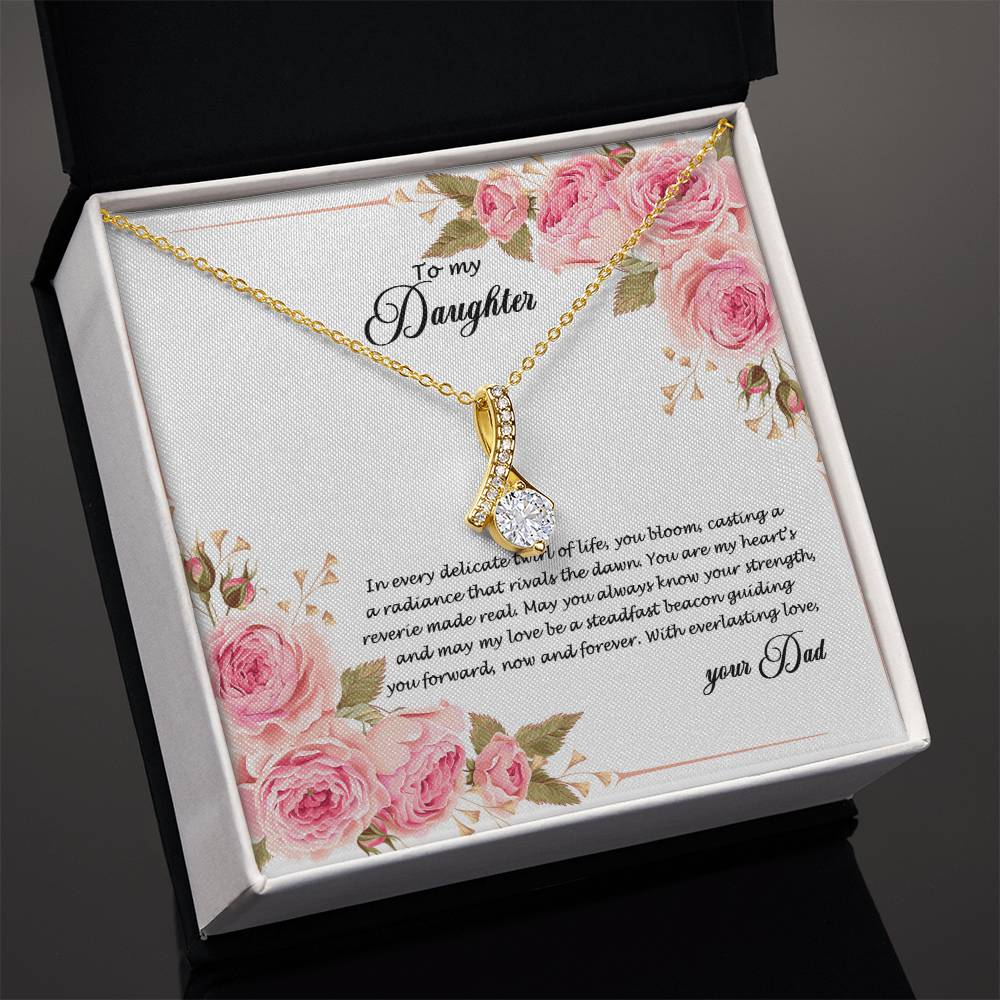 4034 (b) Alluring Beauty Necklace, Gift to My Daughter with Beautiful Message Card