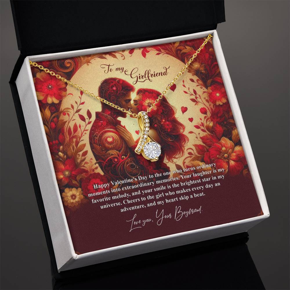 Valentine-st31c Alluring Beauty Necklace, Gift to my Girlfriend with Beautiful Message Card