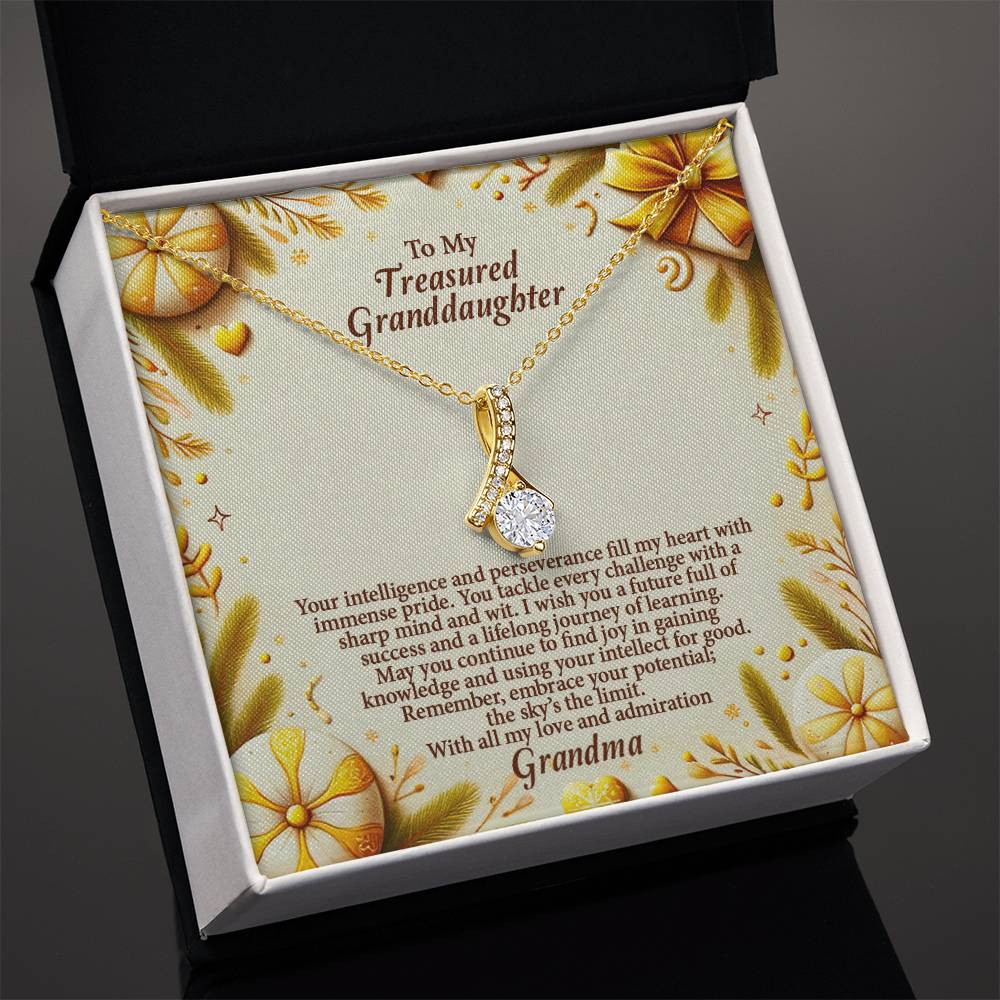 4056b Alluring Beauty Necklace, Gift to my Granddaughter with Beautiful Message Card