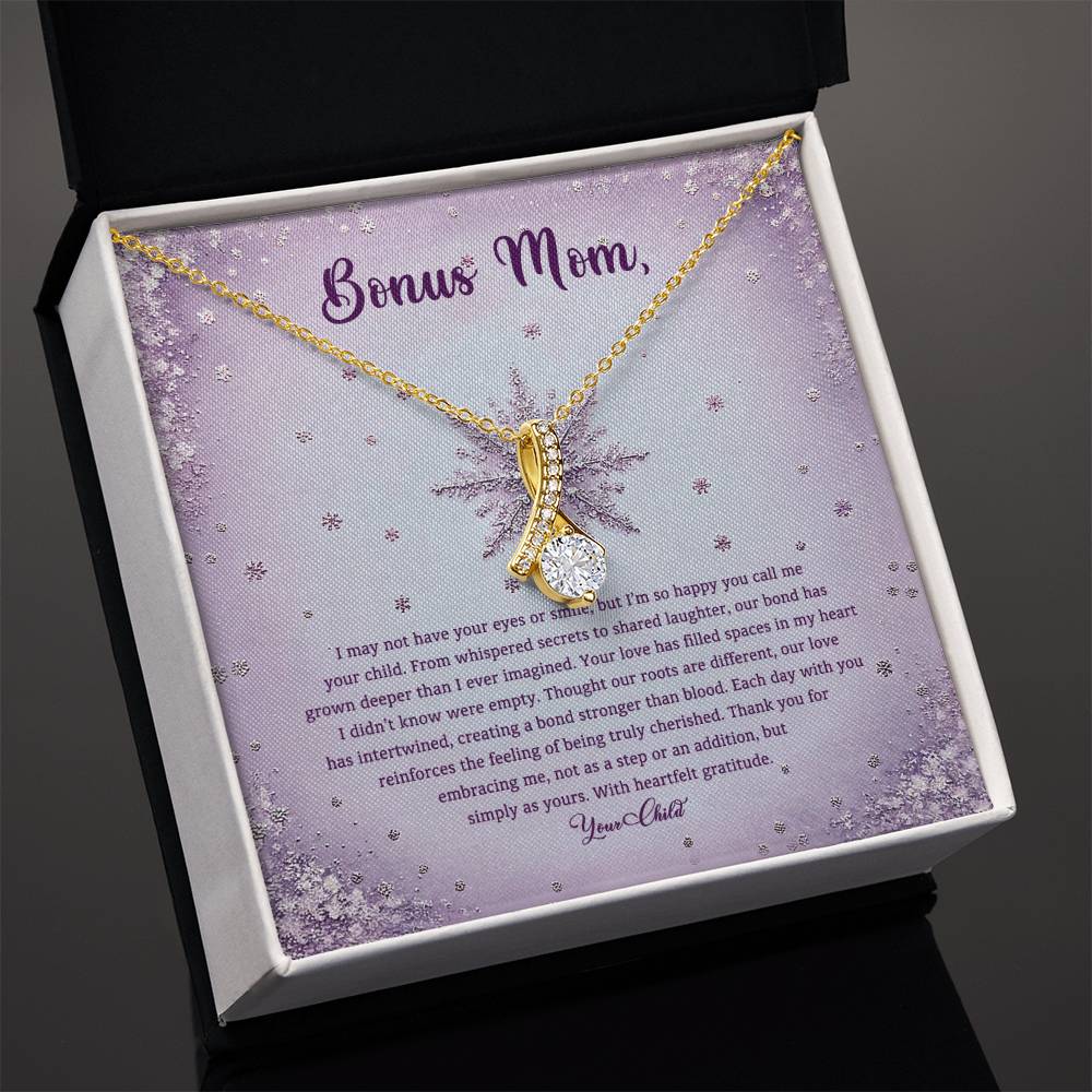 95314 a Alluring Beauty Necklace, Gift to my Stepmom with Beautiful Message Card