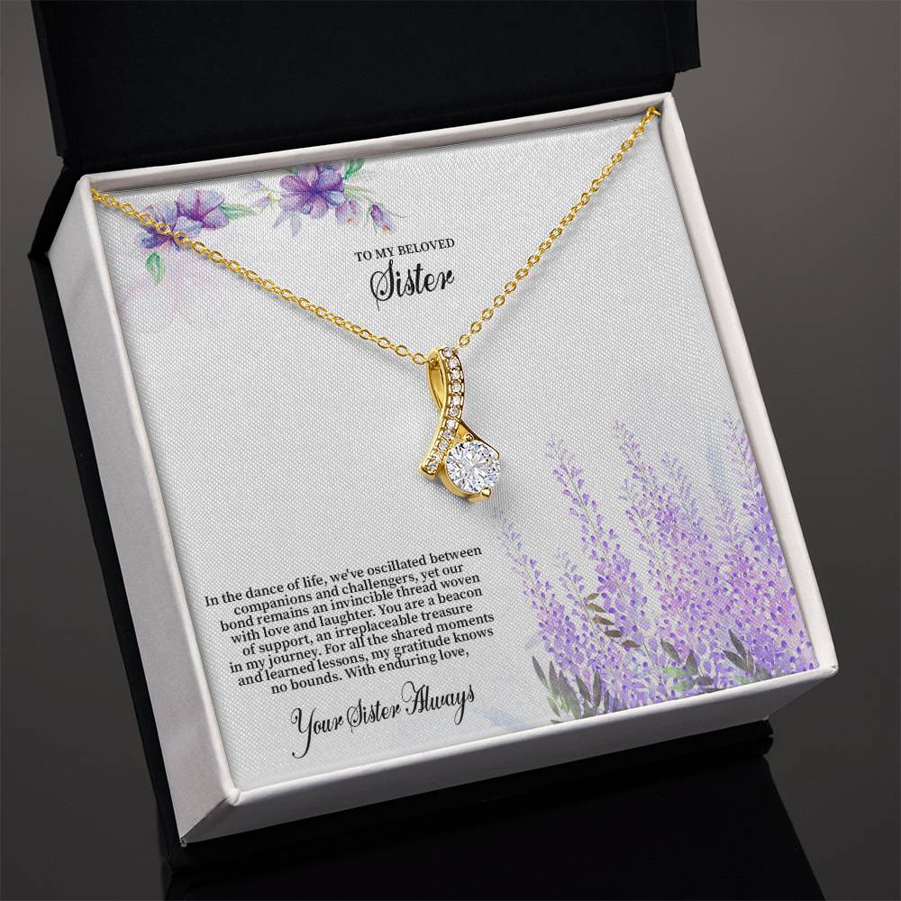 4030c Alluring Beauty Necklace, Gift to my Sister with Beautiful Message Card