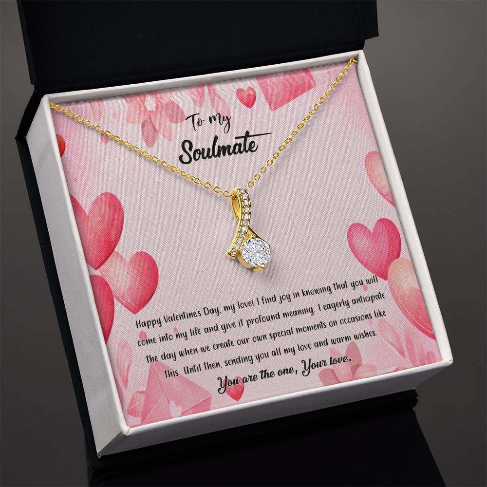 valentine-37b Alluring Beauty Necklace, Gift to my Soulmate with Message Card