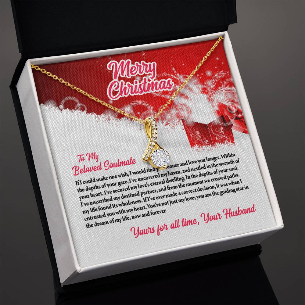 4003c Alluring Beauty Necklace, Gift to my Soulmate with Message Card