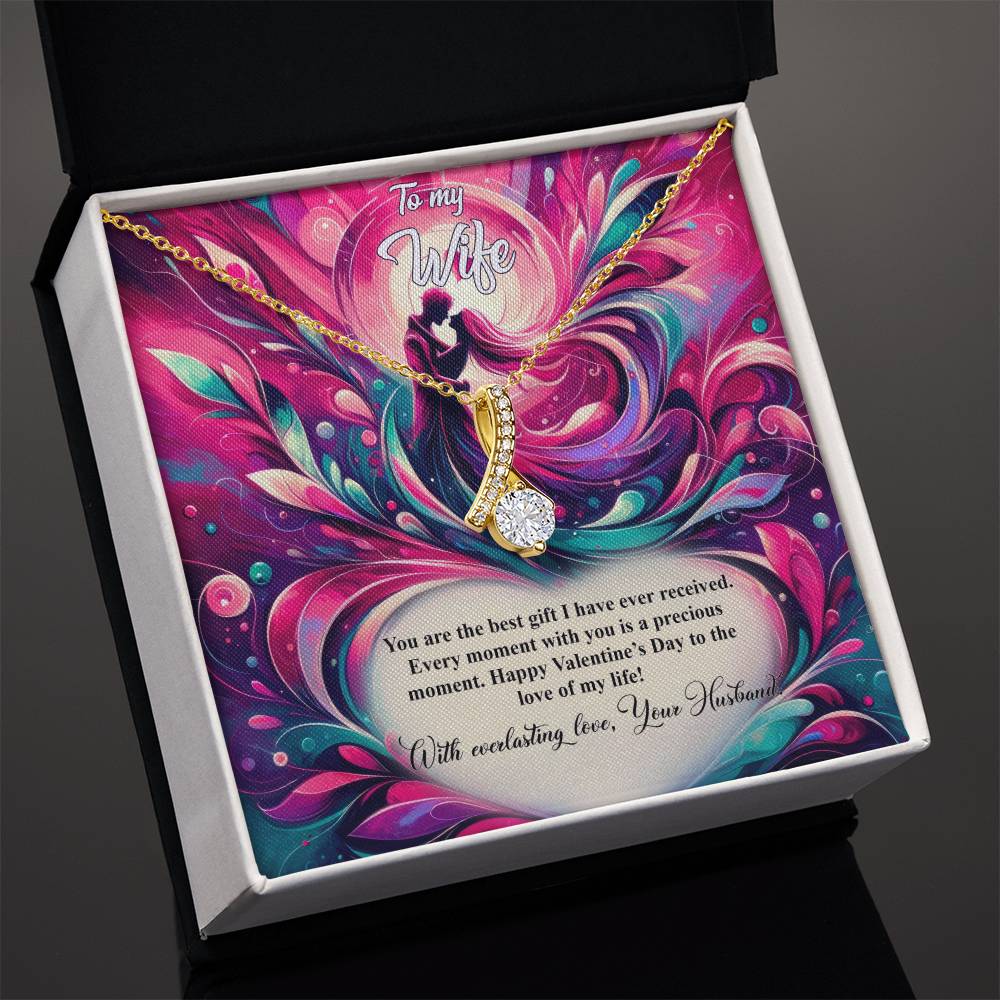 Valentine-st21a Alluring Beauty Necklace, Gift to my Wife with Beautiful Message Card